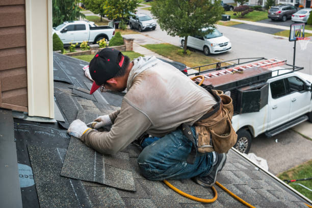 Professional Gutter Repair And Installation technician working in Hoffman, NC